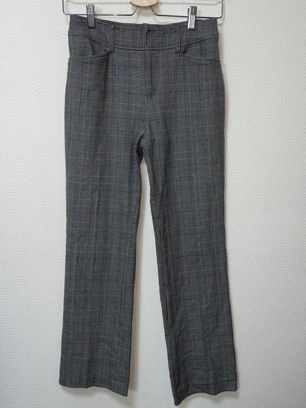 Notewo Gray Check High Waist Pants M